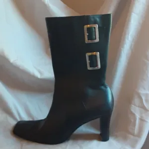 Badolondo black leather calf buckle boot