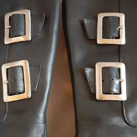 Badolondo black leather calf buckle boot