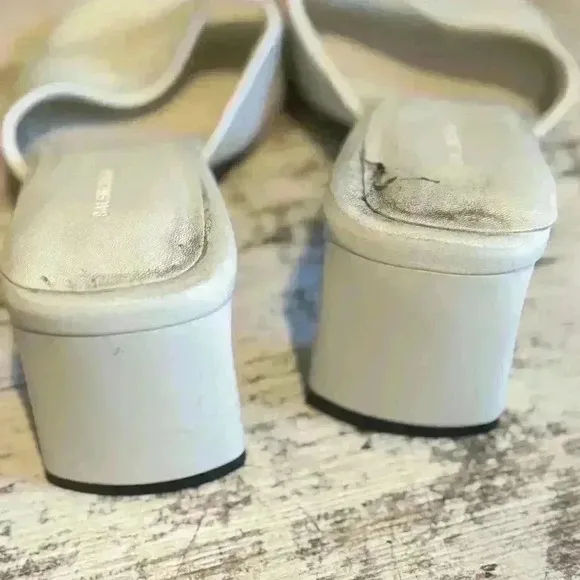 Balenciaga Duty Free 60mm white shiny women’s sandals size 6