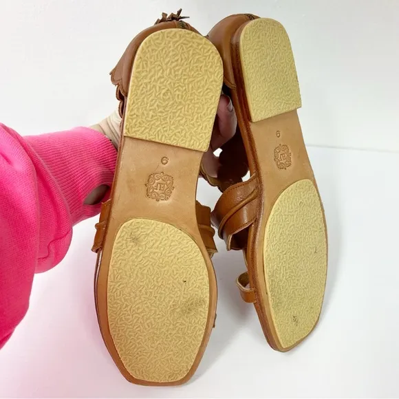 Bali Elf Handmade Leather Sandals Zip Back 9 Gladiator Scallop