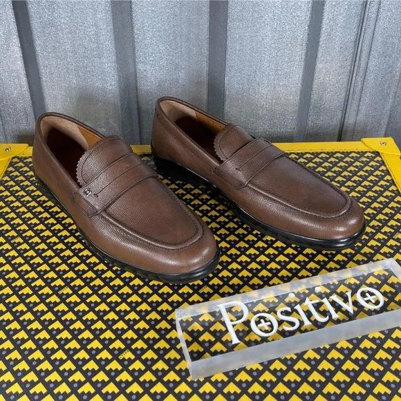 Bally Milno Coffee Leather Loafers  US 6