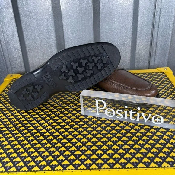 Bally Milno Coffee Leather Loafers  US 6
