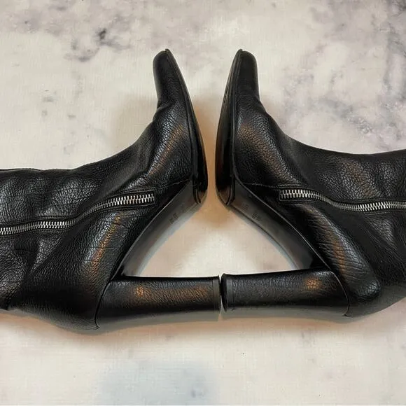 Bally Travia Black Pebbled Leather Boots