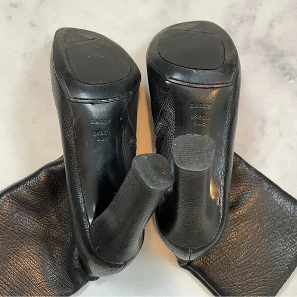 Bally Travia Black Pebbled Leather Boots