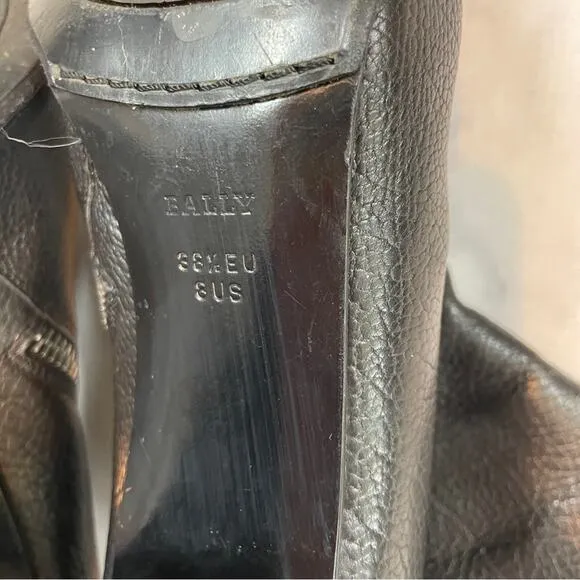 Bally Travia Black Pebbled Leather Boots