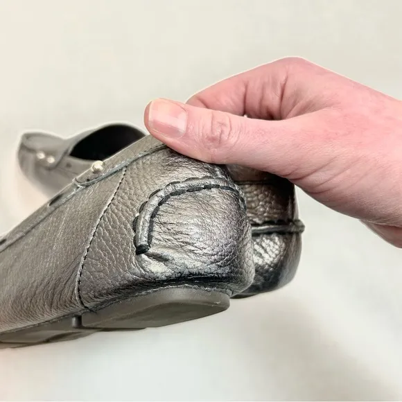 Banana Republic Silver Studded Penny Loafers
