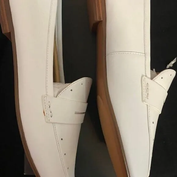 Banana Republic White Demi Penny loafers, size 10.5