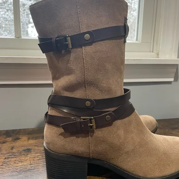 Bandolino Ursal Mid Calf Strappy Boots