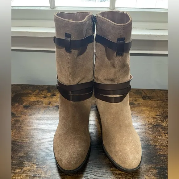 Bandolino Ursal Mid Calf Strappy Boots