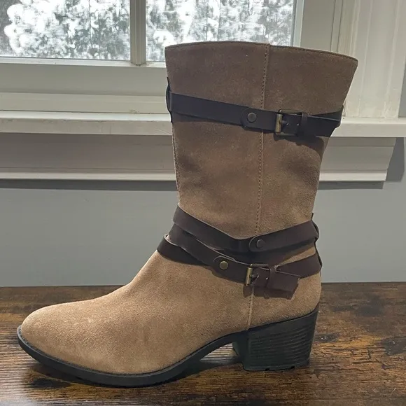 Bandolino Ursal Mid Calf Strappy Boots