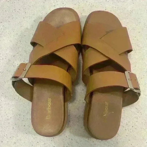 Barbour Annalise Leather Mule Sandals