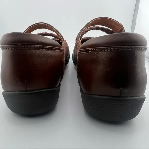 BareTraps women’s Auburn brown Nafila Strappy Mary Jane Ballet Flats size 10