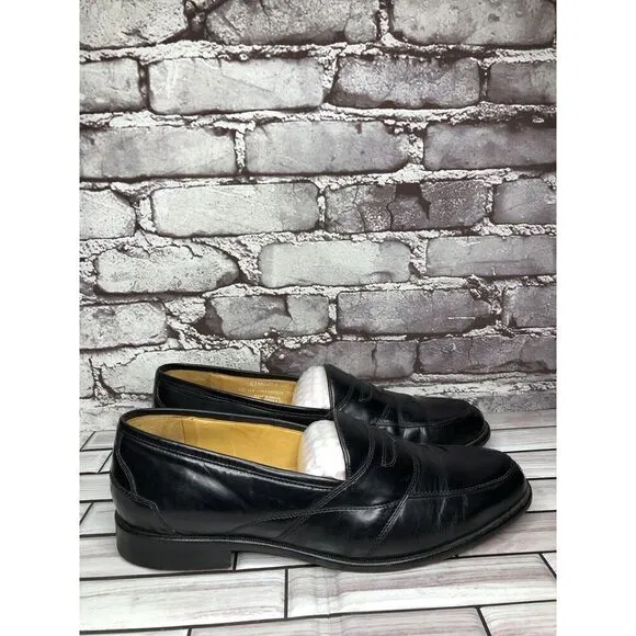 Bass Drammen Black Leather Penny Loafers Dress Shoes Men’s Sz 10.5D US/44EU