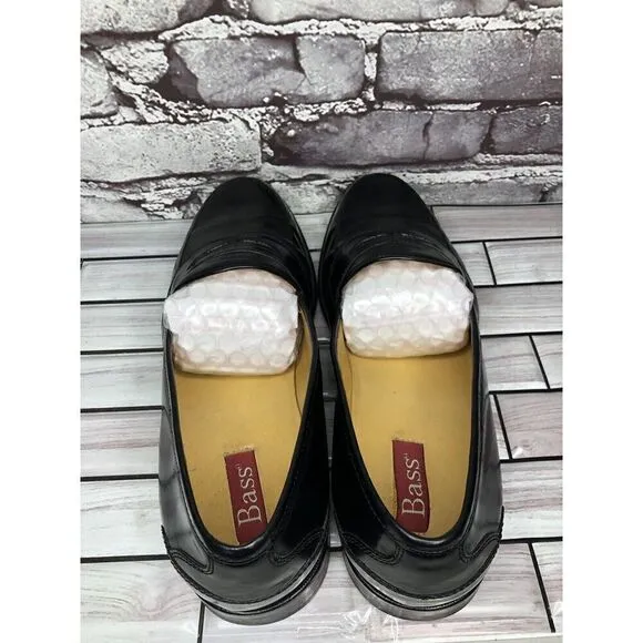 Bass Drammen Black Leather Penny Loafers Dress Shoes Men’s Sz 10.5D US/44EU