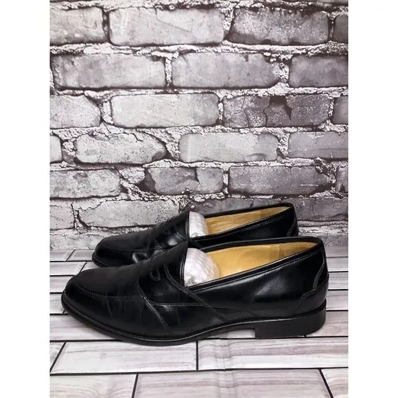 Bass Drammen Black Leather Penny Loafers Dress Shoes Men’s Sz 10.5D US/44EU