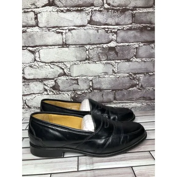 Bass Drammen Black Leather Penny Loafers Dress Shoes Men’s Sz 10.5D US/44EU