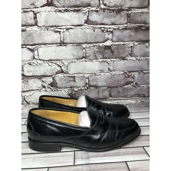 Bass Drammen Black Leather Penny Loafers Dress Shoes Men’s Sz 10.5D US/44EU