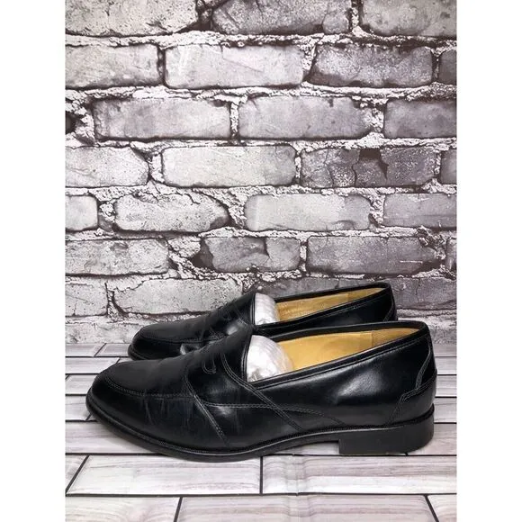 Bass Drammen Black Leather Penny Loafers Dress Shoes Men’s Sz 10.5D US/44EU