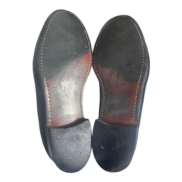 Bass Men's Black Leather Penny Loafers | Size 10M