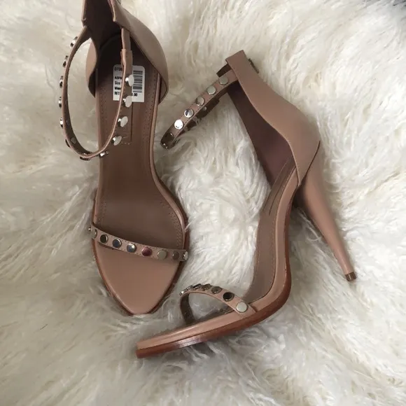 BCBGMaxazria Nude Leather Marie Sandals