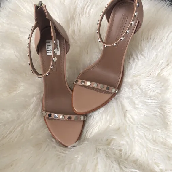 BCBGMaxazria Nude Leather Marie Sandals