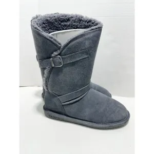 Bearpaw Womens Tatum Solids Mid Calf Boots Charcoal Gray Size 10M