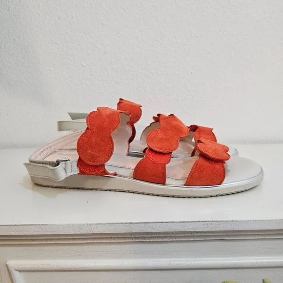 BeautiFeel Womens Sz US 10 41 Cleo Coral Strappy Leather Sandal Comfort Shoe