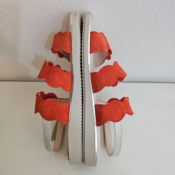 BeautiFeel Womens Sz US 10 41 Cleo Coral Strappy Leather Sandal Comfort Shoe