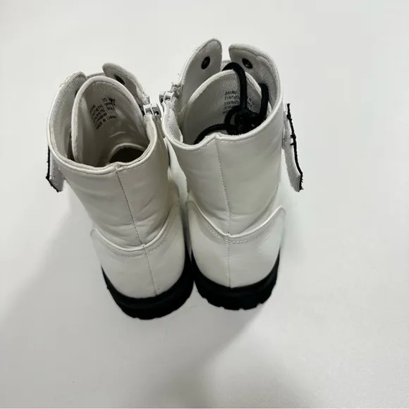 Bebe Women’s Size 9.5 Dayani Studded Rhinestone Combat Boots Chunky Heel