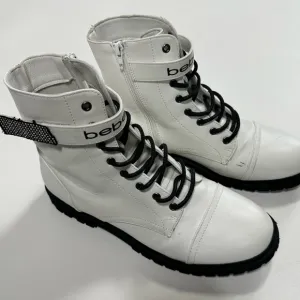 Bebe Women’s Size 9.5 Dayani Studded Rhinestone Combat Boots Chunky Heel