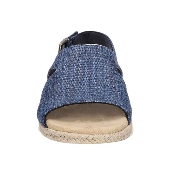 Bella Vita Women's Kato Slingback Woven Sandals Navy Size 8 1/2 W