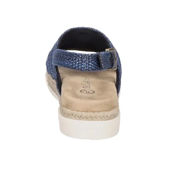 Bella Vita Women's Kato Slingback Woven Sandals Navy Size 8 1/2 W