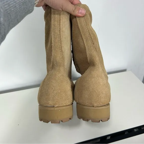 Belleville Tan Mid-Calf Suede Combat Boots