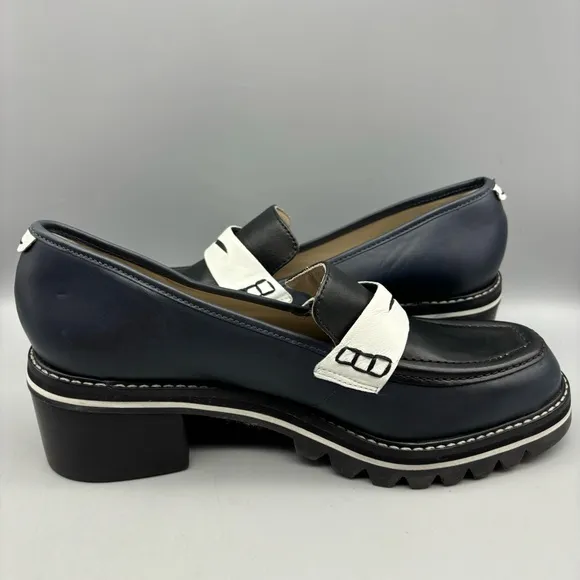 Bernardo‎ Anthropologie Penny Loafers Women’s Size 9.5 M Selma Chunky Heeled