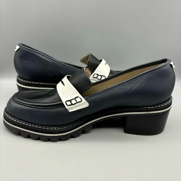 Bernardo‎ Anthropologie Penny Loafers Women’s Size 9.5 M Selma Chunky Heeled