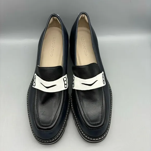 Bernardo‎ Anthropologie Penny Loafers Women’s Size 9.5 M Selma Chunky Heeled