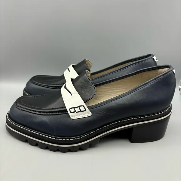 Bernardo‎ Anthropologie Penny Loafers Women’s Size 9.5 M Selma Chunky Heeled