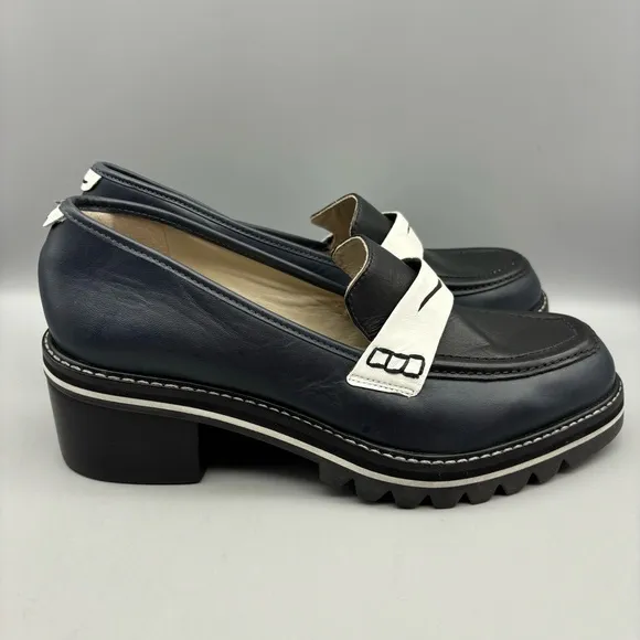 Bernardo‎ Anthropologie Penny Loafers Women’s Size 9.5 M Selma Chunky Heeled