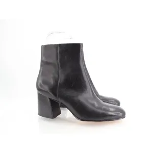 Bernardo Nola Womens Bootie Sz 10 M Block Heel Black Antique Calf Leather Boots