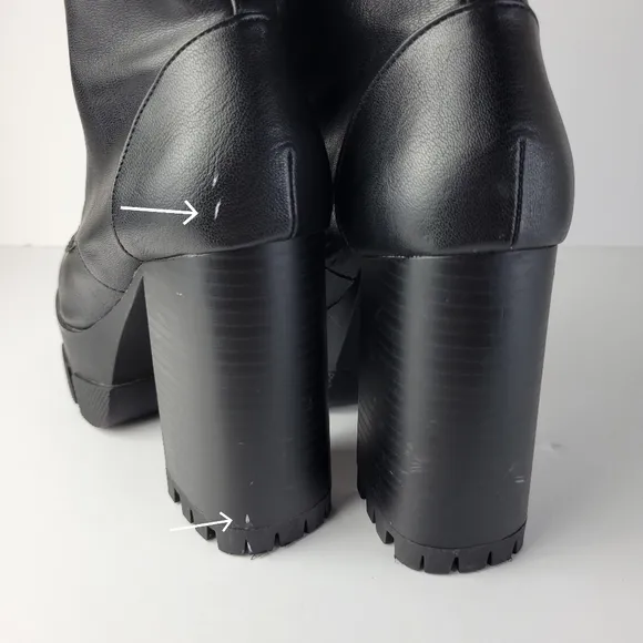 Bershka Chunky‎ Platform Heel Ankle Boots Size 37