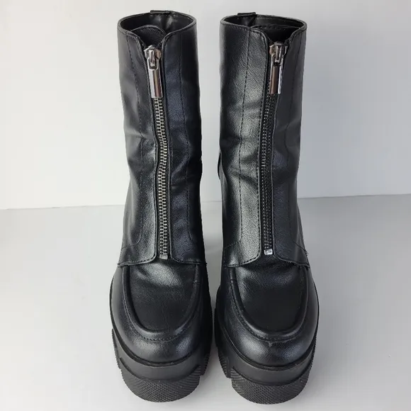 Bershka Chunky‎ Platform Heel Ankle Boots Size 37