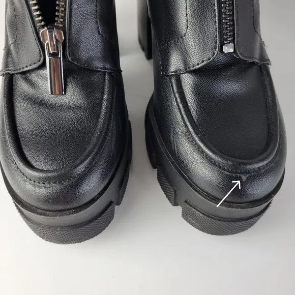 Bershka Chunky‎ Platform Heel Ankle Boots Size 37