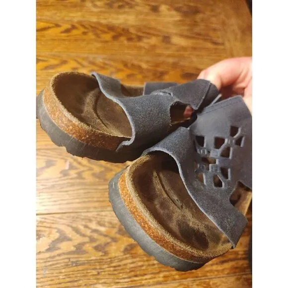 BETULA by BIRKENSTOCK Black Lazer cutout sandals Women’s Size 38