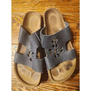 BETULA by BIRKENSTOCK Black Lazer cutout sandals Women’s Size 38