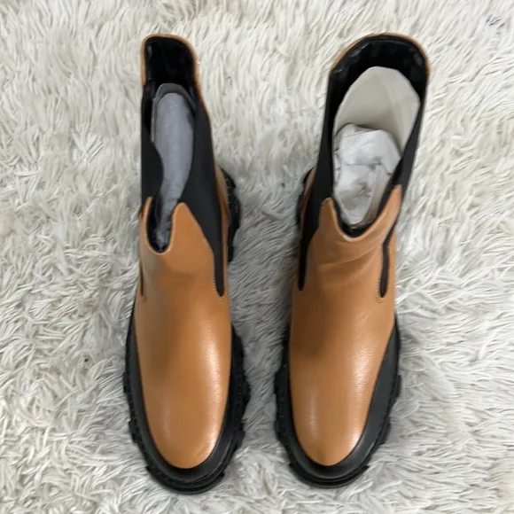 billini Yuna Desert Platform Slip-On Mid-Calf Boots