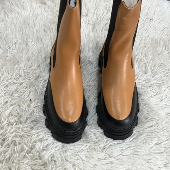 billini Yuna Desert Platform Slip-On Mid-Calf Boots