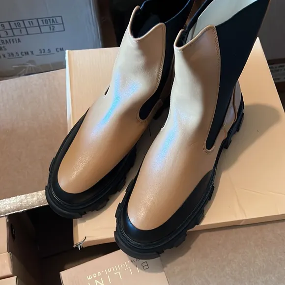 billini Yuna Desert Platform Slip-On Mid-Calf Boots