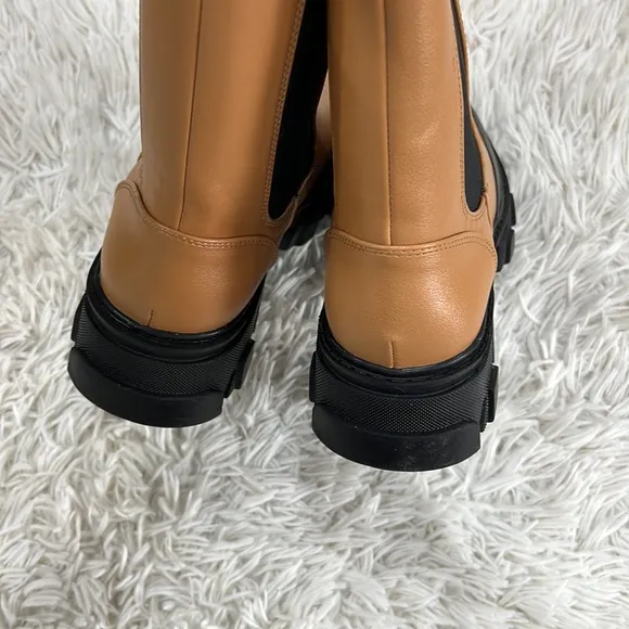 billini Yuna Desert Platform Slip-On Mid-Calf Boots