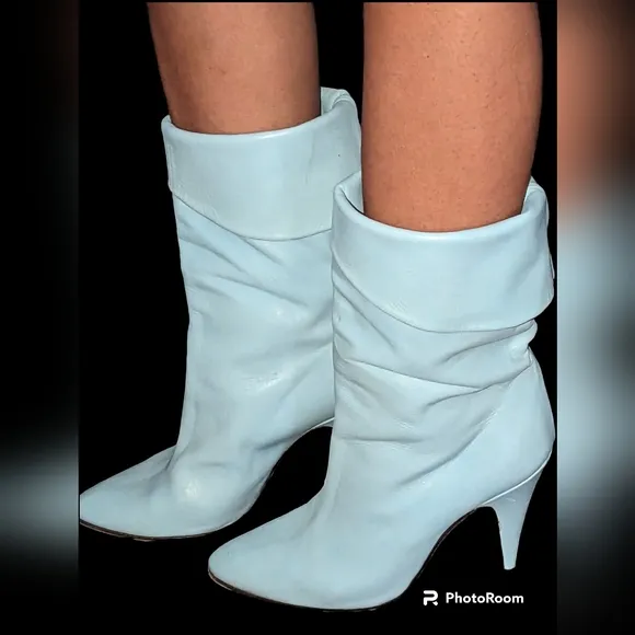 Biondini Italy Tiffany Blue Mid-Calf Boots