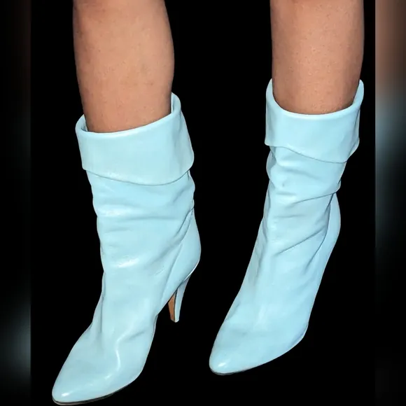 Biondini Italy Tiffany Blue Mid-Calf Boots
